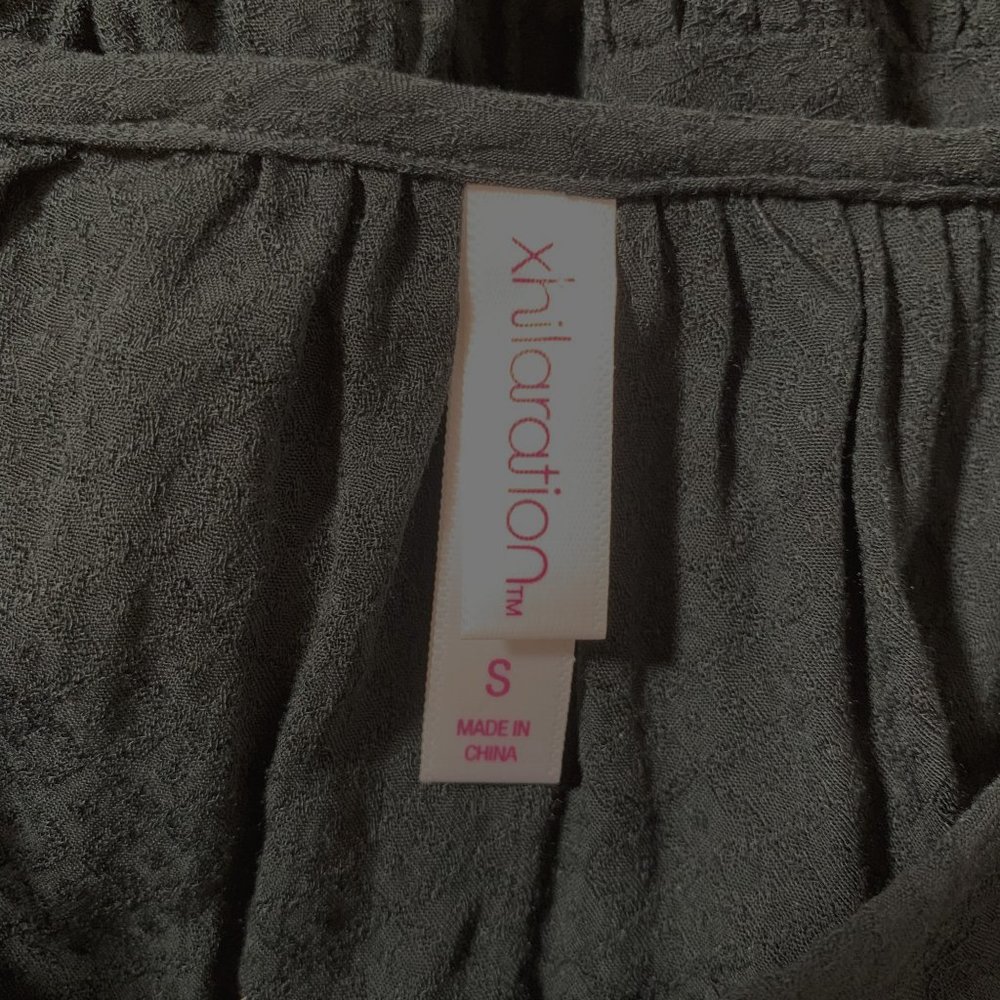 Xhilaration Embroidered Black Cold Should Top Size S - Picture 11 of 12